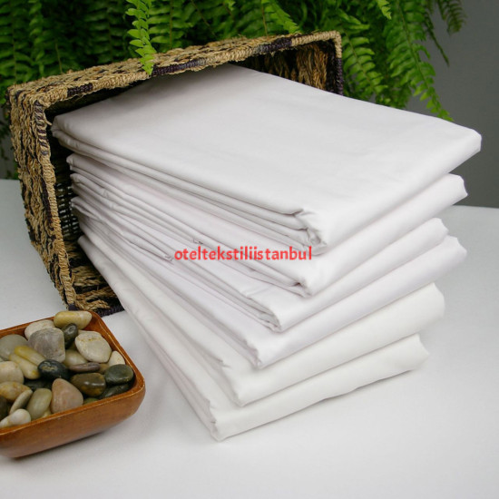 Otel Çarşafı Tek Kişilik 63 Tel 160x240 cm (Sadece Çarşaf)