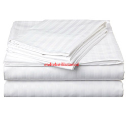 Saten Yollu Otel Çarşafı Çift Kişilik 83 Tel 240x280 cm (Sadece Çarşaf)