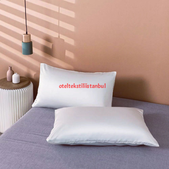 Düz Saten Otel Yastık Kılıfı 120 Tel 50X70 cm Düz Saten Otel Yastık Kılıfı 120 Tel 50X70 cm